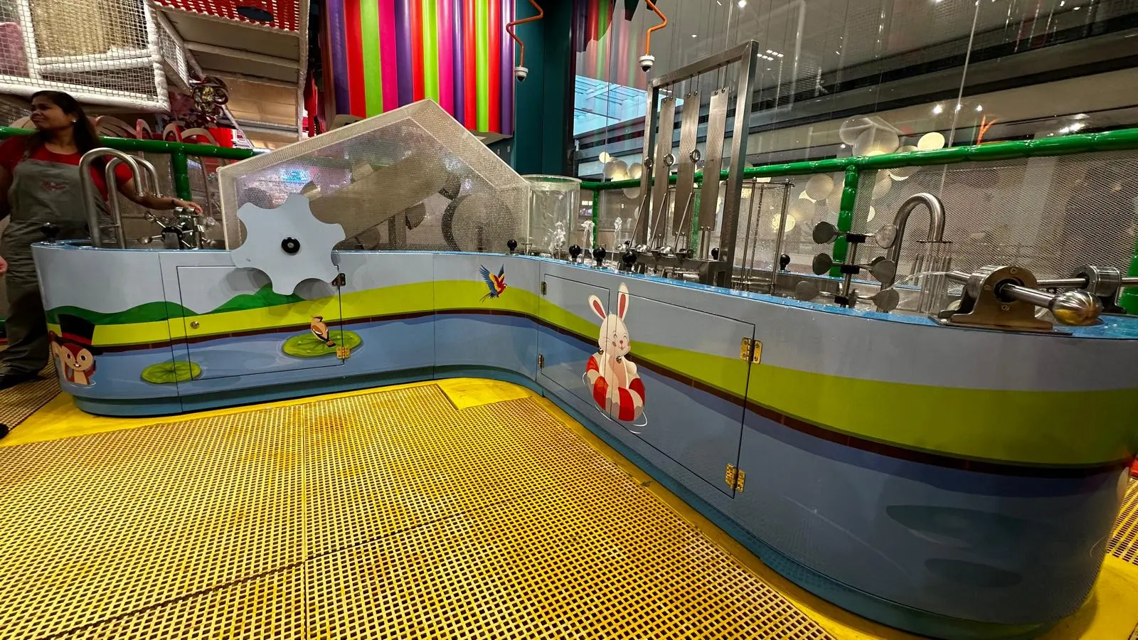 Water play corner at Hamleys Play with compact water tables