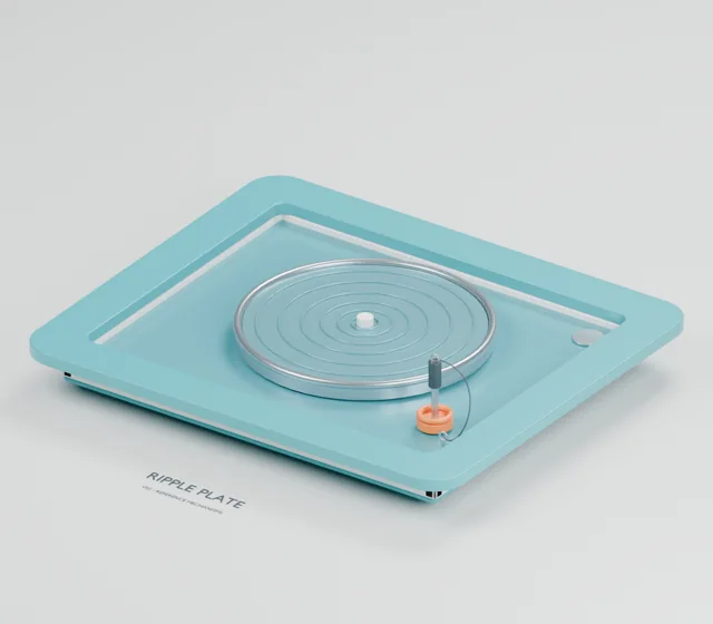 Ripple Plate water table concept, perspective render